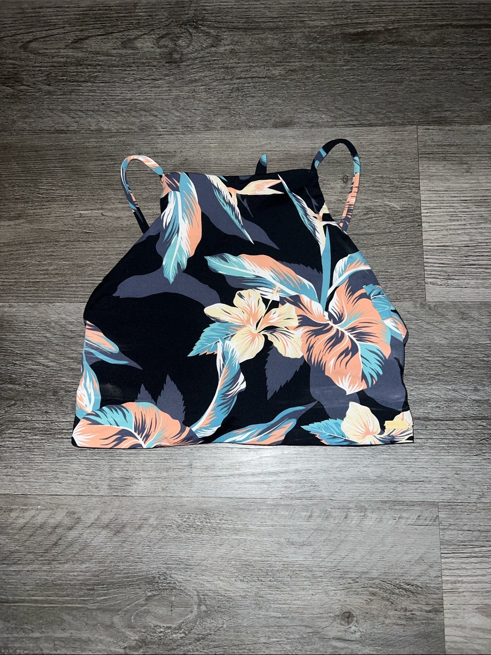 Roxy Beach Classic Collection floral swim crop top - Picture 2 of 4